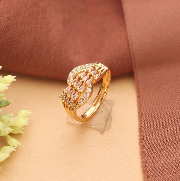 Anti tarnisha rose gold ad finger ring 368 Custom artificial jewelry wholesale Pune